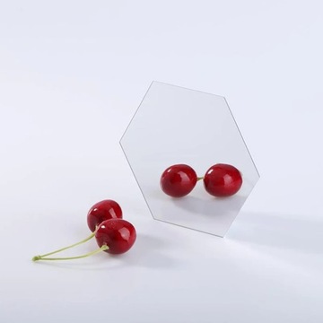 7 штук шестиугольных зеркальных наклеек на стену