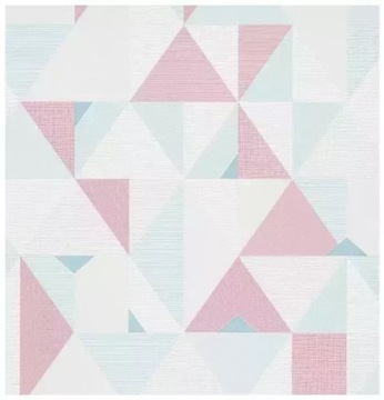 Tapeta winylowa ścienna trójkąty bryły geometria