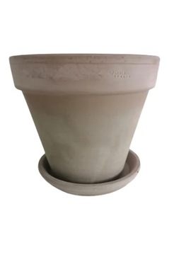 Donica z podstawką szara terakota doniczka 27 cm