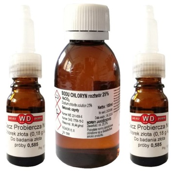 2x ХЛОРИДА ЗОЛОТА 0,18 г Au +MMS ЧИСТЫЙ Хлорит Натрия