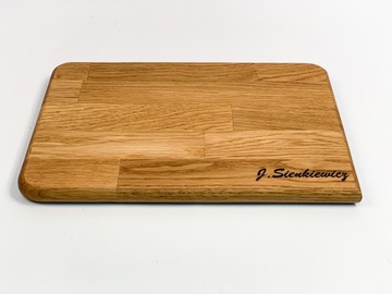 Personalizowany prezent deska dębowa grawer logo