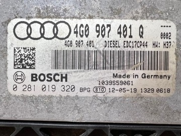 AUDI A6 C7 3.0 TDI JEDNOTKA ŘÍZENÍ MOTORU 4G0907401Q