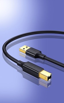 Кабель Ugreen для принтера USB-A - USB-B 480Мб/с 5м черный (US135)