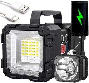 WIELOFUNKCYJNA LATARKA LED SZPERACZ POWERBANK LED