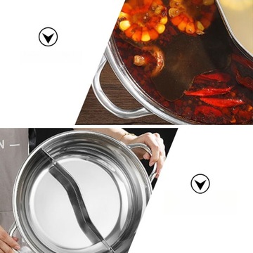 Кастрюля из нержавеющей стали для утки-мандаринки, разделенная на части для горячего приготовления