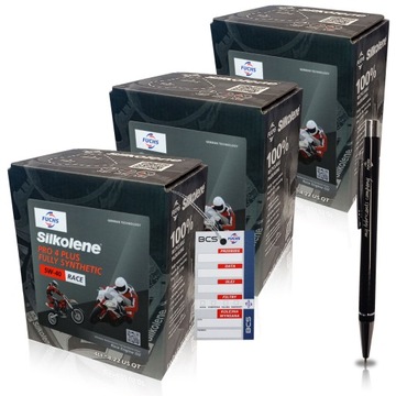 12 LITRÓW FUCHS SILKOLENE PRO 4 PLUS 5W40 OLEJ SILNIKOWY DO MOTOCYKLI 12L