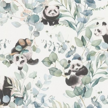 Misie PANDA w gaju-TAPETA-flizelina, Kids...-Rasch