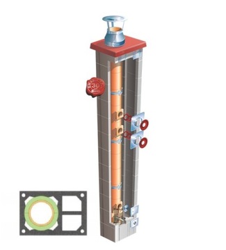 komin BRATA TURBO fi 140 6mb SW2