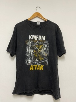 Koszulka Vintage Y2K KMFDM Band „Attak 2002 Industrial Metal, XXL
