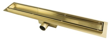 Линейный слив SANITLINE GOLD 2в1, низкий сифон, 90 см, большой отстойник, 52 мм, PL