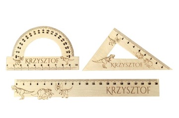 Zestaw przyborów geometrycznych DREWNO GRAWER