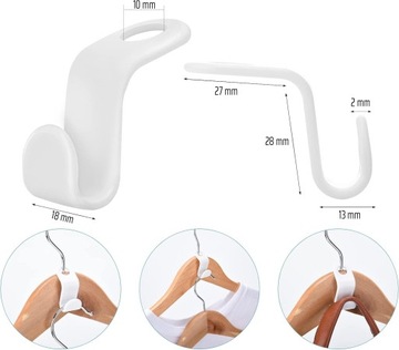 НАБОР 10шт КРЮЧОК-ОРГАНИЗАТОР ДЛЯ ОДЕЖДЫ ВЕШАЛКА ДЛЯ ШКАФА
