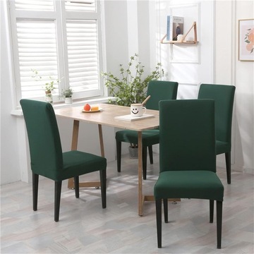 Чехлы на стулья, 6 шт., универсальный эластичный чехол на стул, ЧЕРНЫЙ