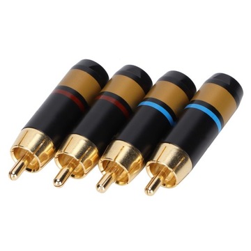 Preffair 4шт Lotus RCA штекер позолоченный