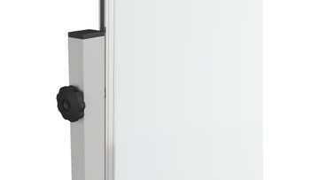 Вращающаяся магнитная доска индустриального цвета, белая, сухостираемая, 120х90 см.