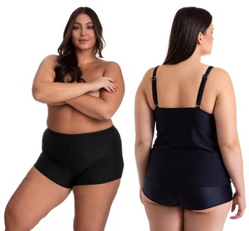 Damskie MAJTKI SZORTY KĄPIELOWE DUŻE ROZMIARY 5XL 50 52 54 WŁOSKA DZIANINA