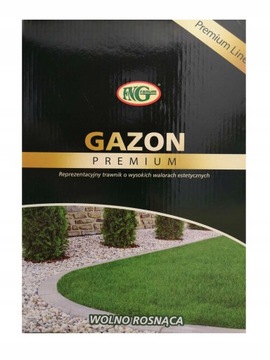 = TRAWA GAZON PREMIUM 5KG = WOLNOROSNĄCA =