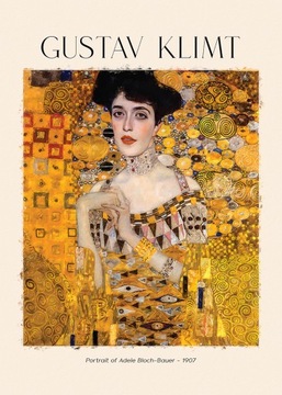 GUSTAV KLIMT PORTRET plakat B2 50x70cm obraz #302