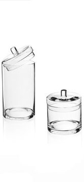 Bomboniera szklana pojemnik bombonierka h18 d15