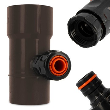 УЛОВИТЕЛЬ ДОЖДЕВОЙ ВОДЫ 90 ММ СБОРНИК ДОЖДЕВОЙ ВОДЫ ЖЕЛОБ ВОССТАНОВЛЕНИЯ КОРИЧНЕВЫЙ