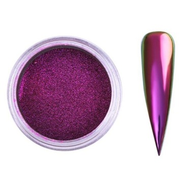 Pyłek metaliczny do zdobienia paznokci purple effect #6
