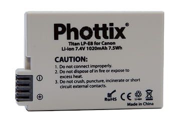 Akumulator Phottix LP-E8 Canon 550D/ 600D/ 650D/ 700D