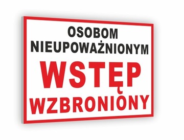 TABLICZKA ZNAK Wstęp Wzbroniony PCV 20x15cm