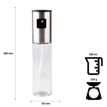 SPRYSKIWACZ DO OLEJU OLIWY OCTU DOZOWNIK NA OLIWĘ OLEJ ZE STALI NIERDZEWNEJ