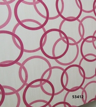 Tapeta geometria koła róż 53412