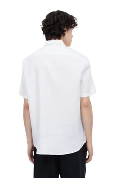 H&M męska koszula lniana biała L/XL