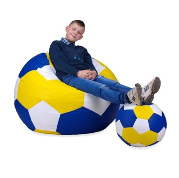 Трехцветный BALL PUFA 450л 100см + табурет для ног EGATO