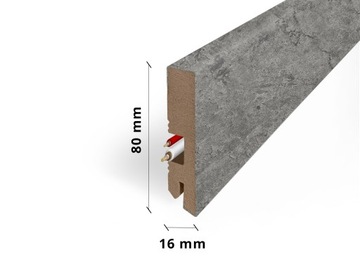 Listwa przypodłogowa MDF loft betonowa szarość