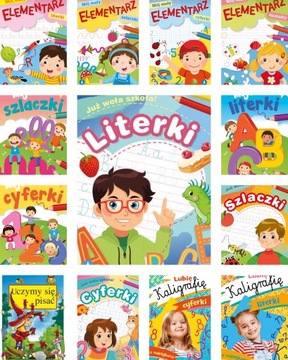 XXL Pakiet do nauki pisania literki CYFERKI szlacz