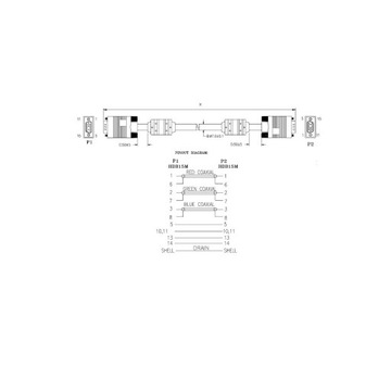 КАБЕЛЬ МОНИТОРА 15M/15M SVGA 5M FERRITE ART oem
