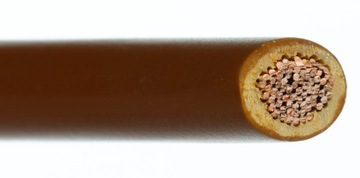 Одножильный коричневый гибкий кабель LgY 1x16