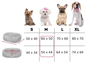 Водонепроницаемый лежак для собак LOVEDOG, M 60x50 розовый