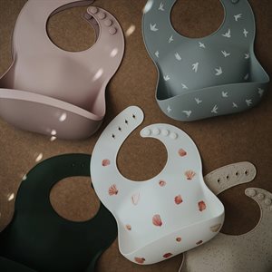 Регулируемый силиконовый нагрудник. МУШИ Кембриджский синий