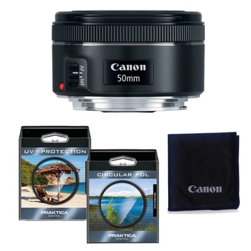 CANON 50mm f1.8 STM + 2 filtry + Ściereczka