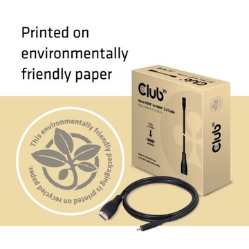 Кабель CLUB3D Micro HDMI — HDMI 2.0, 4K, 60 Гц, 1 м/3.