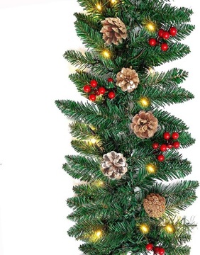 РОЖДЕСТВЕНСКАЯ ГИРЛЯНДИЯ С РОЖДЕСТВЕНСКОЙ ЕЛКОЙ 100 СВЕТОДИОДНЫХ ЦЕПИ ЗЕЛЕНЫХ БОЛЬШОЙ 3 МЕТРА