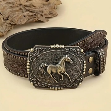 【GLOWNY】25HS★ WESTERN CRACK BELT WESTERN CRACK BELT (BROWN) - GLOWNY