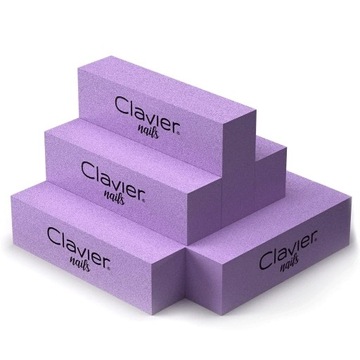 Clavier blok polerski fioletowy do paznokci manicure 10 szt.