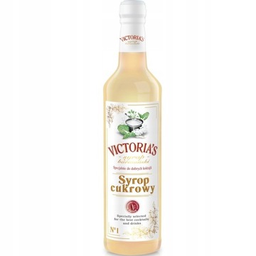 Syrop Barmański do drinków kawy Victoria Cymes - CUKROWY 490 ml