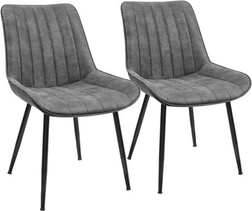 Стул Songmics 51,5 х 61,5 х 80,5 см оттенки серого 2 шт.