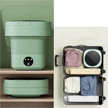 СКЛАДНАЯ МИНИ ТУРИСТИЧЕСКАЯ СТИРАЛЬНАЯ МАШИНА ПОРТАТИВНАЯ ПУТЕШЕСТВЕННАЯ ДЛЯ БЕЛЬЯ 6,5 Л