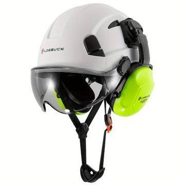 Kask ochronny do prac budowlanych LOEBUCK z goglami i