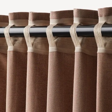 2 шт. ТЕНЯНЫЕ шторы ТИБАСТ, 1 пара - темно-красные 145х300 см.