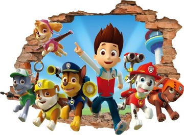 NAKLEJKI NA ŚCIANĘ Dziura PSI PAW PATROL