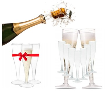 Kieliszki do szampana Komplet 40sztuk 120ml Wino