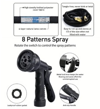 ГИБКИЕ ВЫДВИЖНЫЕ СОЕДИНИТЕЛИ ДЛЯ САДОВОГО ШЛАНГА «Премиум» + Ручка 30 м